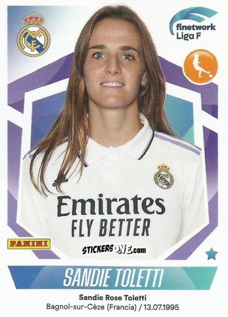 Figurina Sandie Toletti - Liga F 2022-2023
 n. 228 - Panini