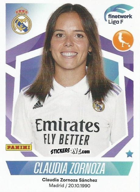 Sticker Claudia Zornoza - Liga F 2022-2023
 n. 229 - Panini