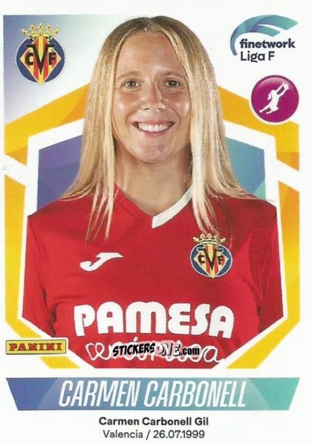 Figurina Carmen Carbonell - Liga F 2022-2023
 n. 307 - Panini