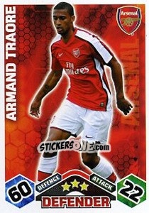 Sticker Armand Traore - English Premier League 2009-2010. Match Attax Extra n. 2 - Topps