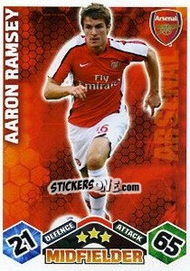 Sticker Aaron Ramsey - English Premier League 2009-2010. Match Attax Extra n. 3 - Topps