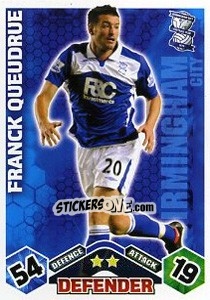 Sticker Franck Queudrue - English Premier League 2009-2010. Match Attax Extra n. 9 - Topps