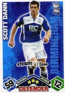 Sticker Scott Dann - English Premier League 2009-2010. Match Attax Extra - Topps