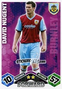 Cromo David Nugent - English Premier League 2009-2010. Match Attax Extra - Topps