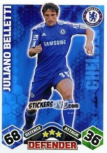 Sticker Juliano Belletti - English Premier League 2009-2010. Match Attax Extra n. 15 - Topps