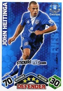 Sticker John Heitinga - English Premier League 2009-2010. Match Attax Extra n. 19 - Topps