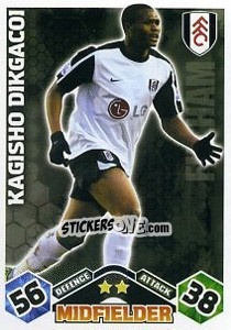 Figurina Kagisho Dikgacoi - English Premier League 2009-2010. Match Attax Extra n. 22 - Topps