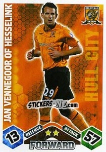 Sticker Jan Vennegoor Of Hesselink - English Premier League 2009-2010. Match Attax Extra - Topps