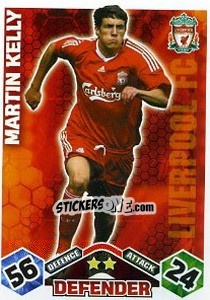Sticker Martin Kelly - English Premier League 2009-2010. Match Attax Extra - Topps