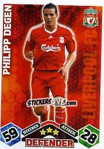 Sticker Philipp Degen - English Premier League 2009-2010. Match Attax Extra n. 29 - Topps