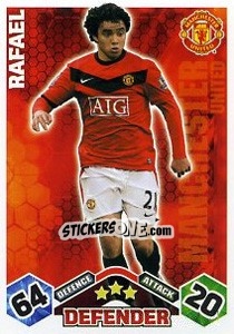 Sticker Rafael da Silva - English Premier League 2009-2010. Match Attax Extra n. 32 - Topps