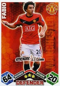 Sticker Fabio da Silva - English Premier League 2009-2010. Match Attax Extra - Topps