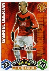 Sticker Gabriel Obertan - English Premier League 2009-2010. Match Attax Extra - Topps