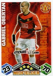Sticker Gabriel Obertan - English Premier League 2009-2010. Match Attax Extra n. 35 - Topps