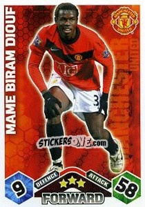 Sticker Mame Biram Diouf - English Premier League 2009-2010. Match Attax Extra n. 36 - Topps