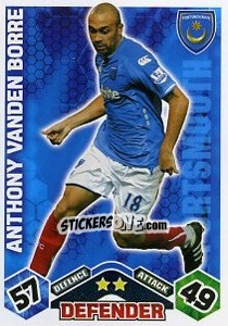 Sticker Anthony Vanden Borre - English Premier League 2009-2010. Match Attax Extra n. 37 - Topps