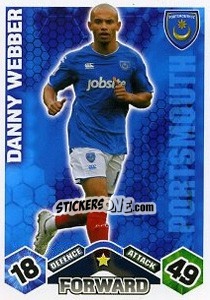 Sticker Danny Webber - English Premier League 2009-2010. Match Attax Extra - Topps