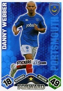 Sticker Danny Webber - English Premier League 2009-2010. Match Attax Extra n. 42 - Topps