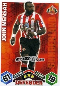 Cromo John Mensah - English Premier League 2009-2010. Match Attax Extra - Topps