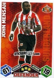 Sticker John Mensah - English Premier League 2009-2010. Match Attax Extra n. 44 - Topps