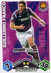 Sticker Guillermo Franco - English Premier League 2009-2010. Match Attax Extra n. 50 - Topps