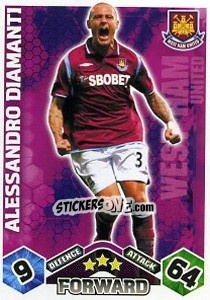 Sticker Alessandro Diamanti - English Premier League 2009-2010. Match Attax Extra n. 52 - Topps