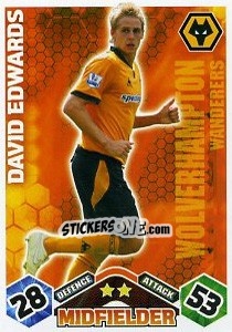 Sticker David Edwards - English Premier League 2009-2010. Match Attax Extra n. 57 - Topps