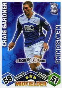 Sticker Craig Gardner - English Premier League 2009-2010. Match Attax Extra - Topps