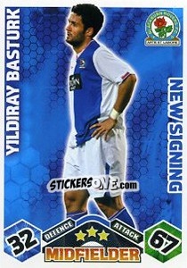 Sticker Yildiray Basturk - English Premier League 2009-2010. Match Attax Extra n. 63 - Topps