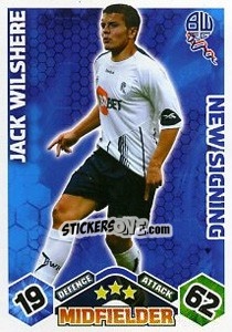 Sticker Jack Wilshere - English Premier League 2009-2010. Match Attax Extra - Topps