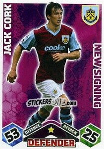 Sticker Jack Cork - English Premier League 2009-2010. Match Attax Extra - Topps