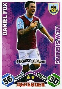 Sticker Daniel Fox - English Premier League 2009-2010. Match Attax Extra - Topps