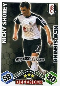 Sticker Nicky Shorey - English Premier League 2009-2010. Match Attax Extra n. 71 - Topps