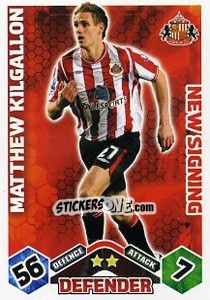 Sticker Matthew Kilgallon - English Premier League 2009-2010. Match Attax Extra - Topps