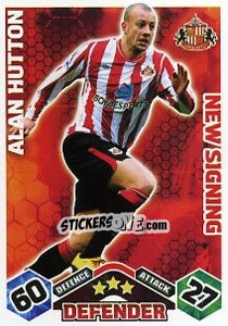 Sticker Alan Hutton - English Premier League 2009-2010. Match Attax Extra - Topps