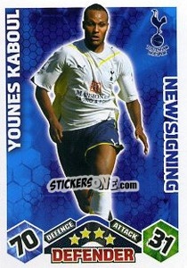 Figurina Younes Kaboul - English Premier League 2009-2010. Match Attax Extra n. 79 - Topps