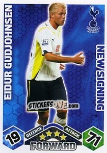 Sticker Eidur Gudjohnsen - English Premier League 2009-2010. Match Attax Extra n. 80 - Topps