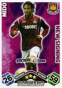 Sticker Mido - English Premier League 2009-2010. Match Attax Extra n. 81 - Topps