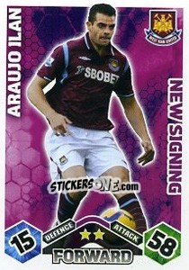 Sticker Araujo Ilan - English Premier League 2009-2010. Match Attax Extra n. 83 - Topps