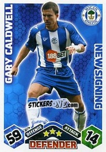 Sticker Gary Caldwell - English Premier League 2009-2010. Match Attax Extra n. 84 - Topps