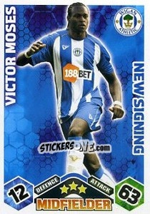 Cromo Victor Moses - English Premier League 2009-2010. Match Attax Extra - Topps