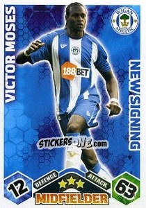 Sticker Victor Moses - English Premier League 2009-2010. Match Attax Extra n. 86 - Topps
