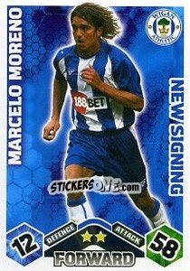 Sticker Marcelo Moreno - English Premier League 2009-2010. Match Attax Extra - Topps