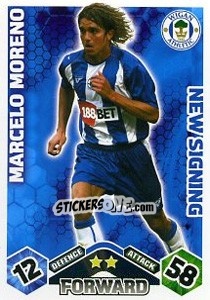 Sticker Marcelo Moreno - English Premier League 2009-2010. Match Attax Extra n. 87 - Topps