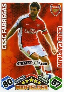 Sticker Cesc Fabregas - English Premier League 2009-2010. Match Attax Extra n. 89 - Topps