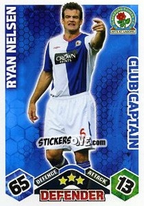 Sticker Ryan Nelsen - English Premier League 2009-2010. Match Attax Extra - Topps