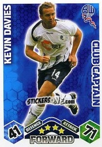 Sticker Kevin Davies - English Premier League 2009-2010. Match Attax Extra n. 93 - Topps