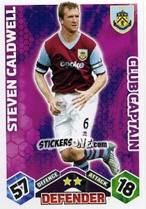 Sticker Steven Caldwell - English Premier League 2009-2010. Match Attax Extra - Topps