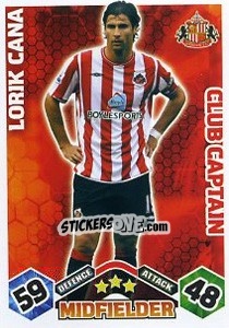 Cromo Lorik Cana - English Premier League 2009-2010. Match Attax Extra - Topps