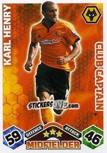 Sticker Karl Henry - English Premier League 2009-2010. Match Attax Extra n. 108 - Topps